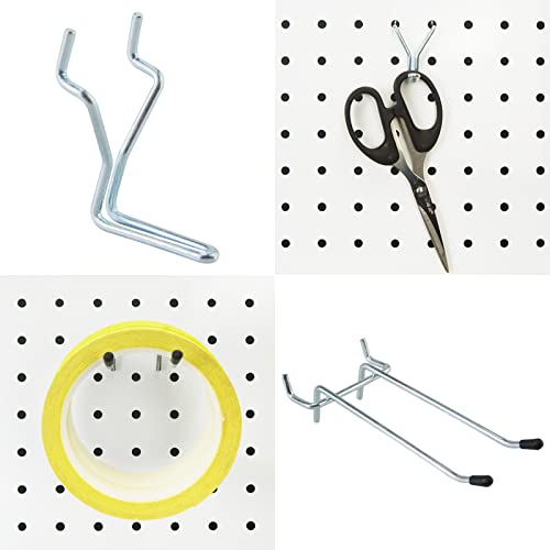 Pegboard Baskets Cups, Paper Towel Holder, Peg Board Hooks, Tray Rack 1/8" & 1/4" Pegboard Wall Organizer Accessories, 33Pack Utility Black Holders & Hangers For Workbench Craft Workshop Kitchen Paint #TOP5