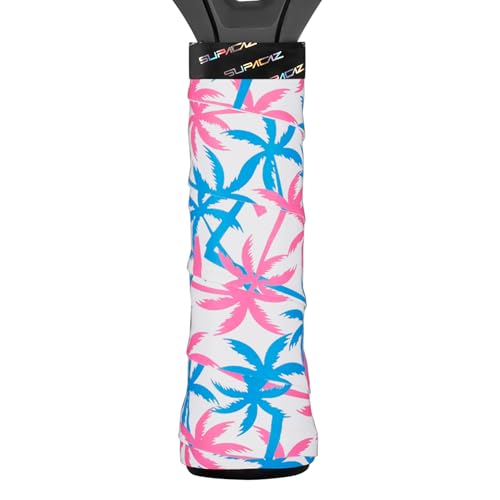 Supacaz Super Sticky Kush Padel Overgrip - Padel Racquet Grip - Sweat Absorption Non-Slip Padel Racquet Overwrap - 3pk (Miami)