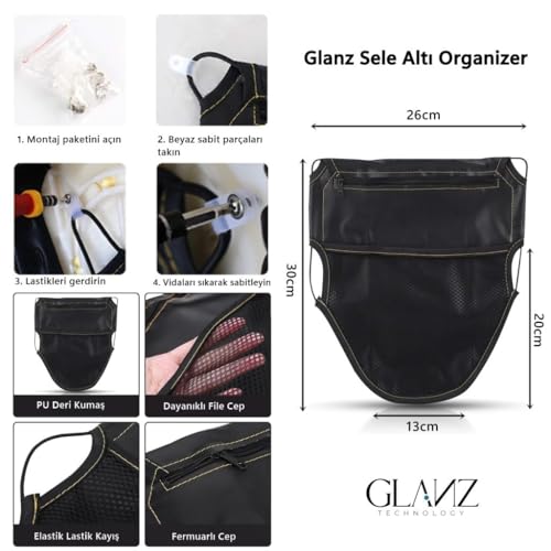 Glanz Sele Altı Scooter Organizer Çanta Motosiklet Scooter Kılıf Çantası