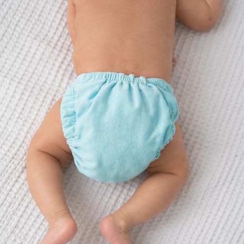 Image of Organic Bamboo Cotton Baby Nappies Pack of 3 | Soft, Breathable & Reusable Solid Cloth Diapers | Multicolor 0-3 Months