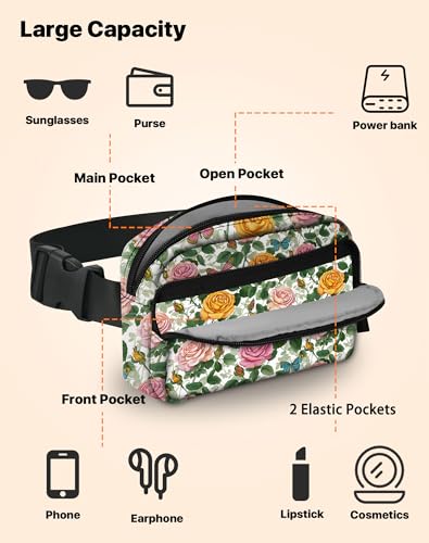 Image of Sunflower Fanny Pack Lightweight Belt Bag Fashion Waist Pouch | Waterproof, crossbody bags for women, sports, running, traveling, hiking