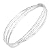 Silpada 'Interlace' Cut-Out Bangle Bracelet in Sterling Silver, 6.75"
