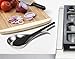 OGGI Stainless Steel Spoon Rest- Long Handle Holds Kitchen Utensils in Place, Great Spoon Rest for Counter, Stove Top, or Coffee Station; Kitchen Accessories, Utensil Rest, Stainless