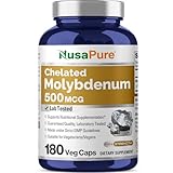 NusaPure Chelated Molybdenum 500 mcg 180 Vegetarian Caps (Vegan, Non-GMO)