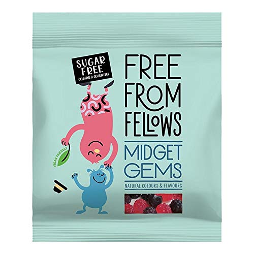 5 unidades Free From Fellows Midget Gems sin azúcar 3.5oz