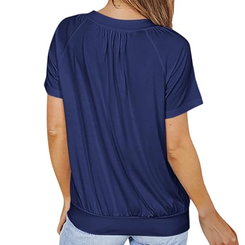 Tee shirt plissée decontracté pour masquer les rondeurs avec style - 2