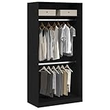 Couleur: Chêne noir Tomostar Armoire Penderie, Armoire Dressing de Rangement Chambre Vêtements Chêne Noir 100 x 50 x 200 cm Bois d\'ingénierie