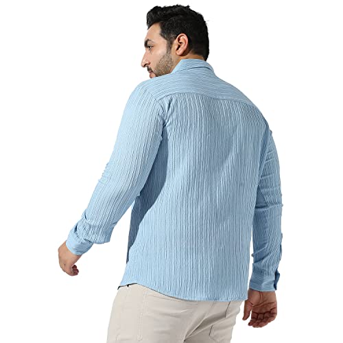 Image of Instafab Plus Men's Button Up Regular Fit Shirt for Casual Wear Modern Clothing Shirt Crafted with Regular Sleeve, Comfort Fit & High-Performance for Everyday Wear