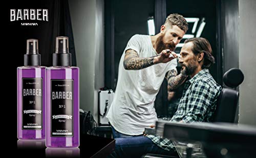 BARBER MARMARA Eau de Cologne Pump Spray for Men (2 x 250 ml) After Shave Men – Fragrance Water – Shave Men – Refreshes Cooling – Men's Fragrance – Disinfectant 70° Alcohol (2 x No.1) - Image 4