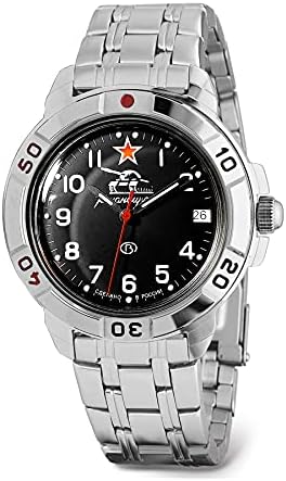 VOSTOK | Komandirskie Tank Commander Russian Military Mechanical Wrist Watch | Fashion | Business | Casual Men’s Watches | Model 431306 Steel Bracelet B®