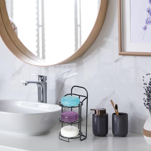 3-Tier Shower Soap Shampoo Bar Holder, Self Adhesive & Freestanding Draining Bathroom Soap Dish Caddy for Bathroom Wall Accesories Decor - Image 6