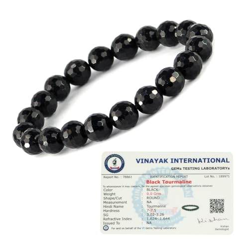 Image of Certified Natural Crystal Stone Diamond Cut /Faceted 10 mm Beads Bracelet for Men & Women | Reiki Charged Gemstone Jewellery | Multiple Stone Variants Available