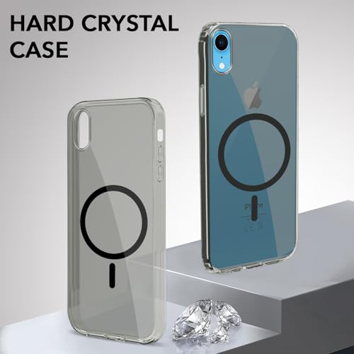 Image of Jkobi Lifetime Anti-Yellow MagSafe Compatible Clear Back Cover Case for Apple iPhone XR (Sleek Hard Crystal | Shockproof and Camera Protection)