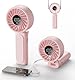 Handventilator, Tragbarer Mini Ventilator mit 4000 mAh, LED-Display Handventilator mit 6 Geschwindigkeitsstufen,180° Faltbarer Ventilator für Homeoffice, Reisen, Outdoor und Schlafzimmer