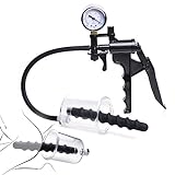 Gienocy Silicone Anal Plug Vacuum Pump Anus Enlarger Twist Drills Swivel Butt Plugs Threaded Suction Cups Prostate Massager G-spot Vagina Stimulator AnalDildo SM Extreme Adult Sex Toys for Men Women