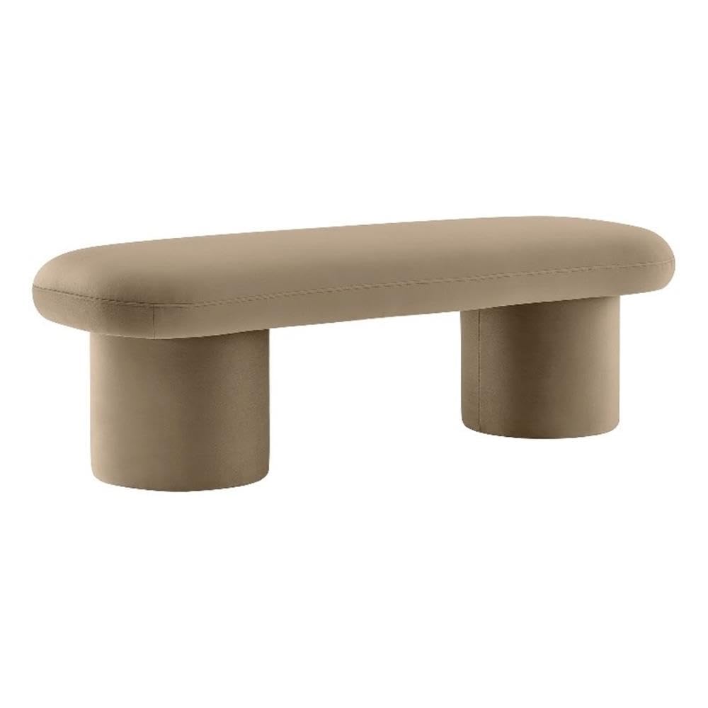 Photo 1 of Modway Orla Velvet Bench in Taupe