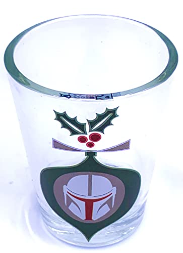 Silver Buffalo Star Wars The Mandalorian Christmas Glassware Set Of Four (4) Mini Glasses - 1.5 Oz Shot Glasses - The Child Baby Yoda Grogu #TOP2