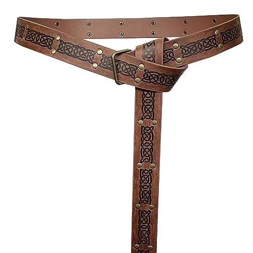 Ceinture médiévale pour Ren Faire et cosplay de chevalier en similicuir