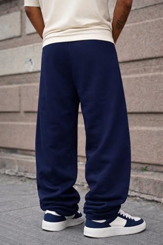 Image of Rockwell Men's Baggy Sweatpants | Cotton Terry Relaxed Fit Joggers for Men | Oversized Streetwear Track Pants | Casual Gym & Everyday Wear| 007