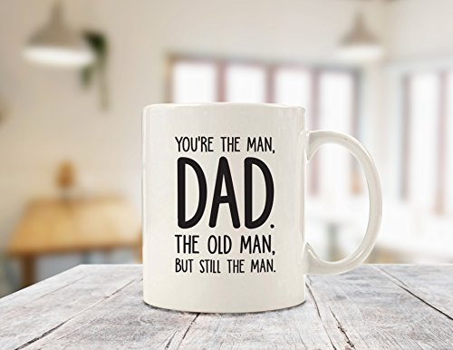 Dad, The Man/The Old Man Funny Coffee Mug - Best Christmas Gifts For Dad, Men - Unique Xmas Gag Dad Gifts From Daughter, Son, Wife, Kids - Cool Birthday Present Idea For Guys, Him - Fun Novelty Cup #TOP2