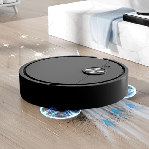 3-in-1 Self-Emptying Robot Vacuum and Mop, Auto Mop & Vacuum for Hardwood Floors & Carpets, Handles Pet Hair (Black)