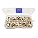 Chris.W 100Pcs Sew in Faux Pearl Buttons Sewing Crafts with Shank for Clothes Shirts Suits Coats Sweaters, 10 Designs, Storage Box Included(White and Gold)