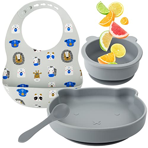 HappyDoo - Lot De 2 Boîtes à Tétine Bébé Silicone - Porte Sucette Sans BPA Beige Et Gris
