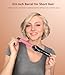 CIVEYA Temp Control Travel Curling Iron 3/4 Inch Dual Voltage, Small Mini Curling Iron for Short Hair, Travel Size Hair Curler Wand Pink