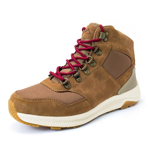 CC-Los Damen Winter-Snowboots wasserdicht Outdoor | 200g Velour-Futterisolierung | Leichtgewichtige MD+Gummi-Laufsohle | Braun Größe 38