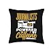 Journalist Journalism Student Press Journalists Powered by Caffeine Press Journalism Journalist Throw Pillow, 16x16, Multicolor