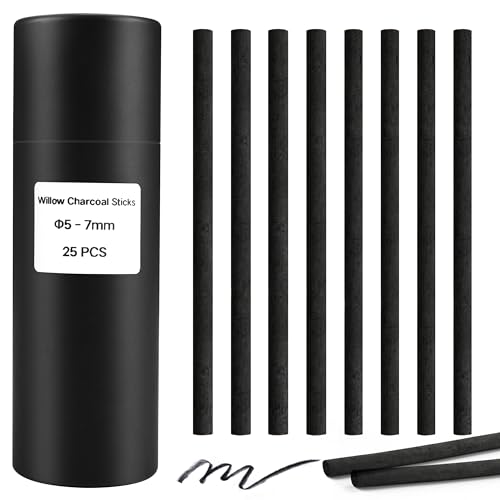 Willow Charcoal Sticks for Sketching and Drawing