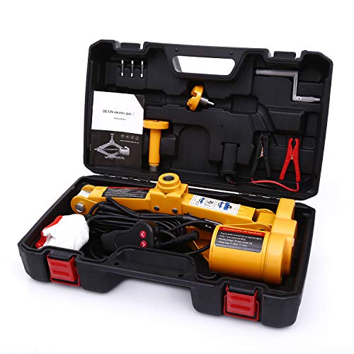 Trihelper Electric Car Floor Jack - 12V Car Jack Kit for 3 Ton Vehicle Electric Scissor Car Lif…