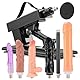 SENSUA Fickmaschine Sexmaschine mit Stoßfunktion 6cm Saugnapfadapter mit Verlängerungsstange, 3 XLR-Anschlüssen, 5 lebensechter Dildos Sexspielzeug Sextoy für Vaginal Anal Massage Masturbation