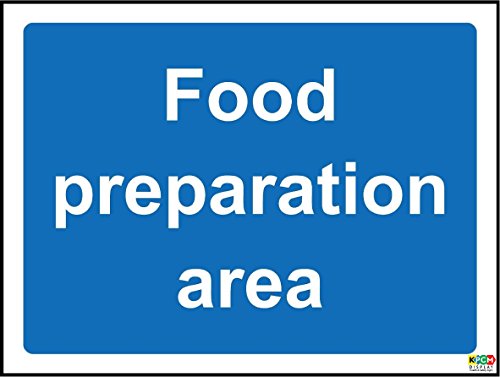 Preisvergleich Produktbild Hygiene Catering Lebensmittelzubereitung Bereich Sicherheit Schild Sticker Selbstklebend 200 mm x 150 mm