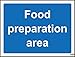 Produktbild Hygiene Catering Lebensmittelzubereitung Bereich Sicherheit Schild  Sticker Selbstklebend 200 mm x 150 mm