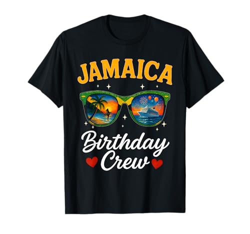 Jamaica Birthday Crew 2026 Matching Family Trip Cruise Squad Maglietta