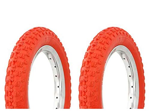 Lowrider Tire Set. 2 Tires. Two Tires Duro 12 1/2" X 2 1/4" Red/Red Side Wall Hf-143G. Bicycle Tires, Bike Tires, Kids Bike Tires #TOP18