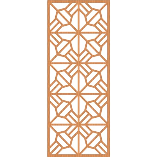 Image of 33 3 /8 inchW x 84 3 /8 inchH x 3 /8 inchT Auburn Decorative Fretwork Wood Wall Panels, Cherry