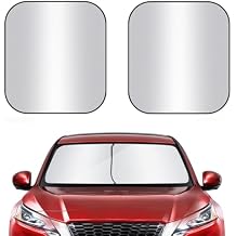GENANY 2 Piece Windshield Sun Shade for Car SUV Truck 28x31 Inches, Sun Shade Windshield, Shades for Front Windows, Sunshade for Car Windshield, Spring Car Decor