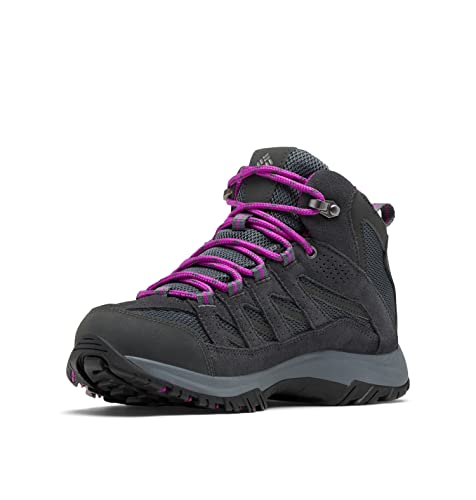Columbia womens Crestwood Mid Waterproof Boot Hiking Shoe, Graphite/Bright Plum, 7 US by Columbia - Used condition - Image 2