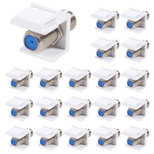 20 conectores coaxiales Keystone RG6 hembra a hembra miniatura 1