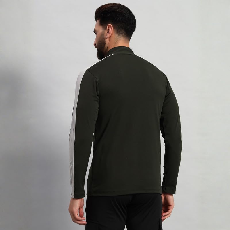 Image of ATICX Polyester Full Sleeve Compression High Turtle Neck Sports Jersey T Shirt for Men - Quick Dry Fit Gym Workout Top for Running, Swimming, Training, Cycling, Football, Badminton