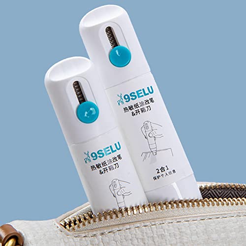 Kumprohu Thermal Paper Correction | 2 In 1 Thermal Paper Correction Fluid With Unboxing Blade | Portable Liquid Courier Address Remover Pen For Women Men #TOP2