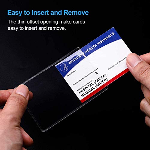 Wbszds 10 Pack New Medicare Card Holder Protector Sleeves,10 Mil Clear Pvc Water Resistant Medicare Card Protectors Sleeves For New Medicare Card,Social Security Card Protector Business Cards #TOP1