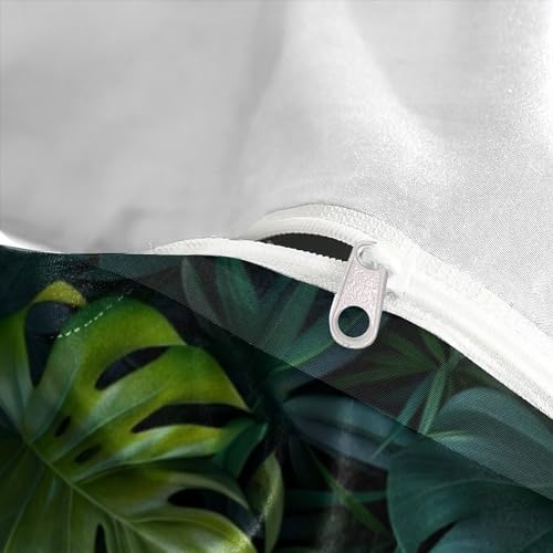 Housse de couette king size feuilles tropicales lit double confortable - 8