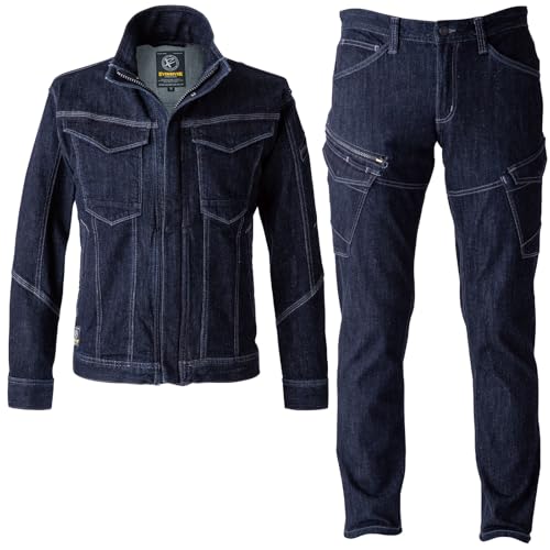 �C�[�u�����o�[ �H�~ �X�g���b�`�f�j���W���P�b�g �f�j���J�[�S �㉺�Z�b�g USD1107 USD1102 EVENRIVER �J�W���A�� ���[�N ���j�t�H�[�� ��ƒ� ��ƕ�<114-USD1107-USD1102> (30-���ި��, ��L-��M