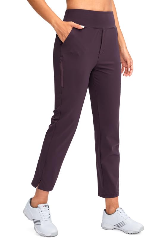 Image of YYV Women's Golf Pants High Waist Stretch Ankle Pants with Pockets