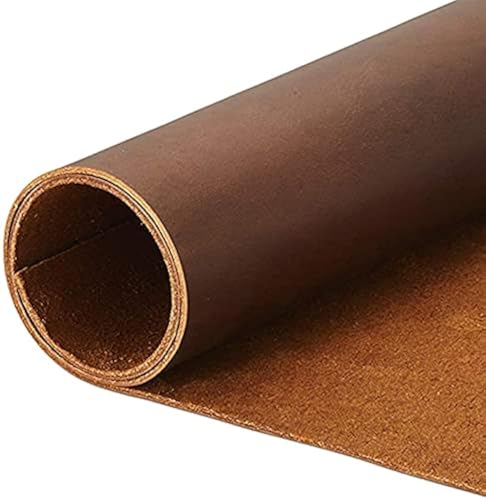 CP 4-5 oz Tooling Leather Sheets for Crafts - Full Grain Leather Hide - Crazy Horse Leather - Cowhide Leather (Dark Brown, 5" x 10") by CP CREATION POINT - Used condition - US$6.25