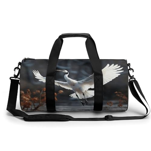 Gym Bag For Women Men Lightweight Crane Dancing Print Duffel Bag Personalized Travel Bags For Travel Sports