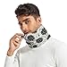 HXshaoye Fashion Elegant Flower Daisy Black Neck Warmer Gaiter for Cold Weather Running Pullover Scarf Thick Windproof for Men & Women Calentadores de cuello